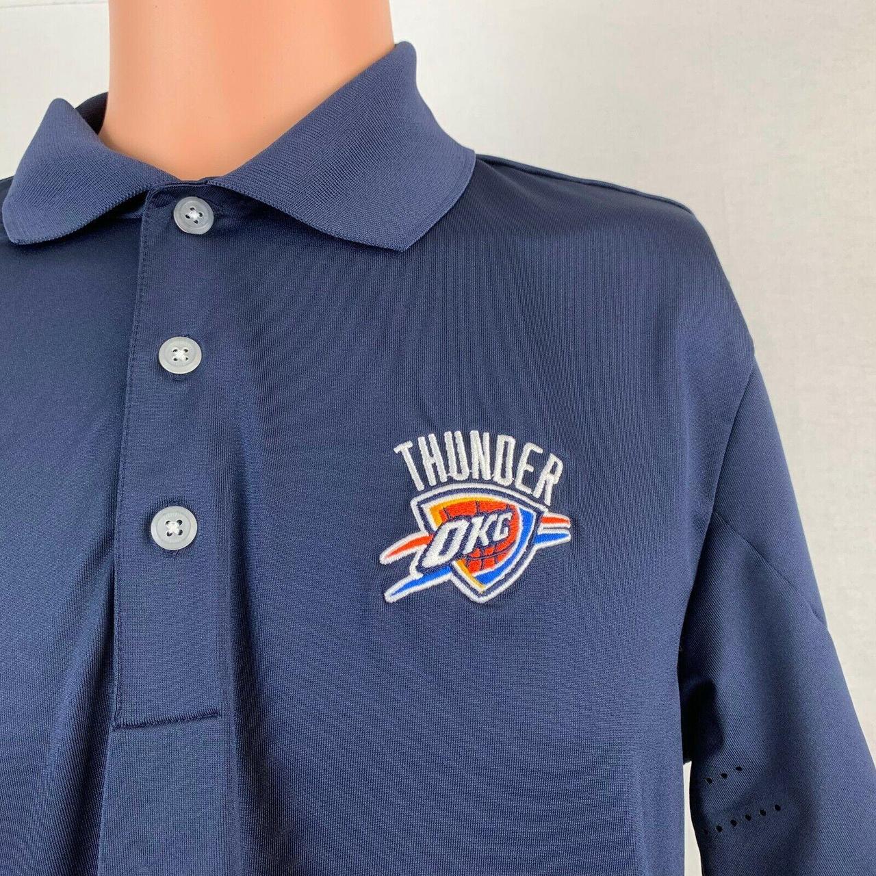 Adidas OKC Thunder Polo shirt NBA Blue With Collar