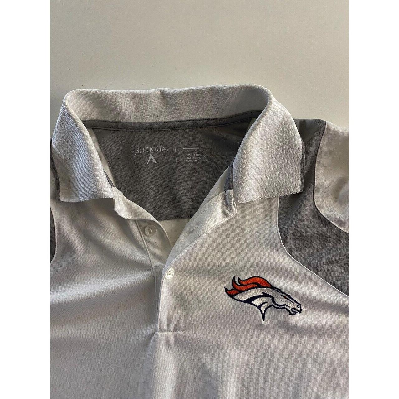 Antigua Embroidered Denver Broncos Poly POLO SHIRT - Depop