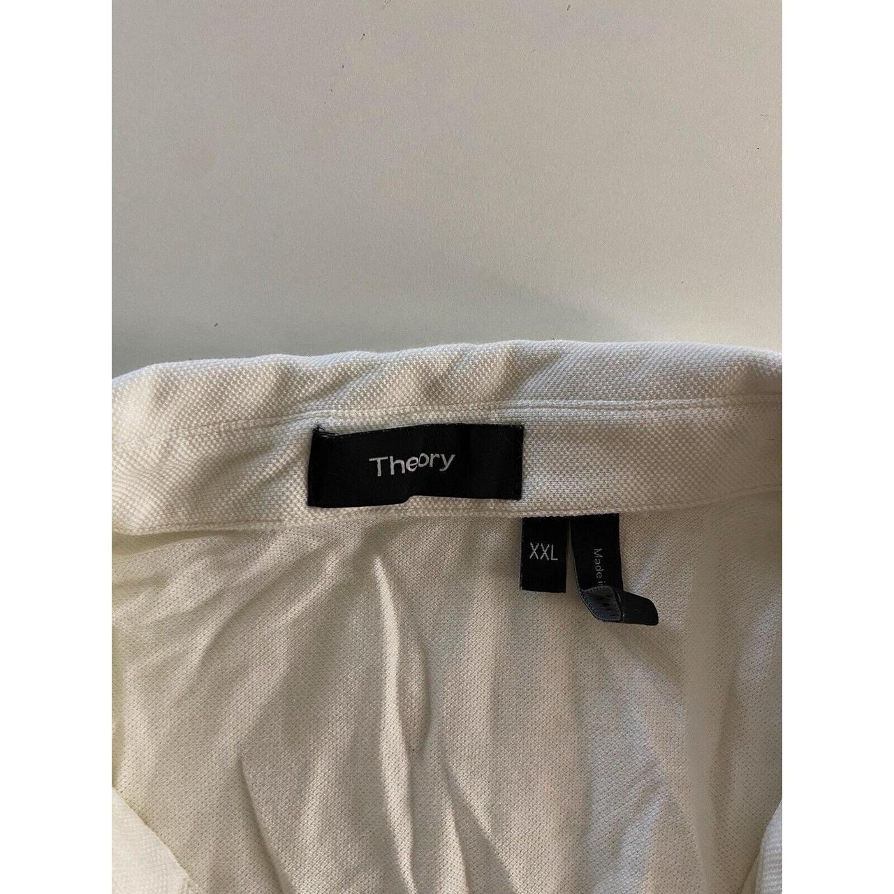 Theory Men's White Polo-shirts | Depop