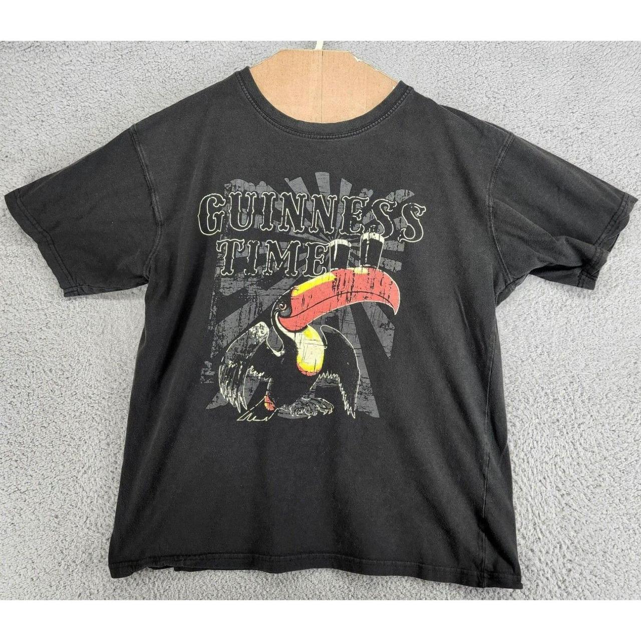 Vintage Guinness Parrot Beer Shirt Men's Large Black... - Depop