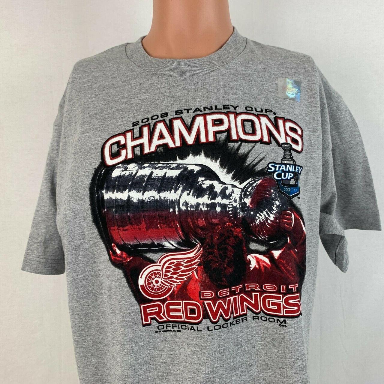 Detroit Red Wings 2008 Stanley Cup Champions T-Shirt - Large