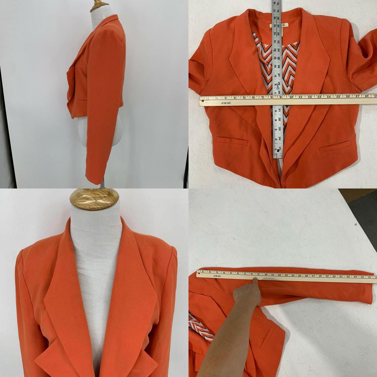 Arden B Ruffle Blazer Women's Size L Open Front... - Depop