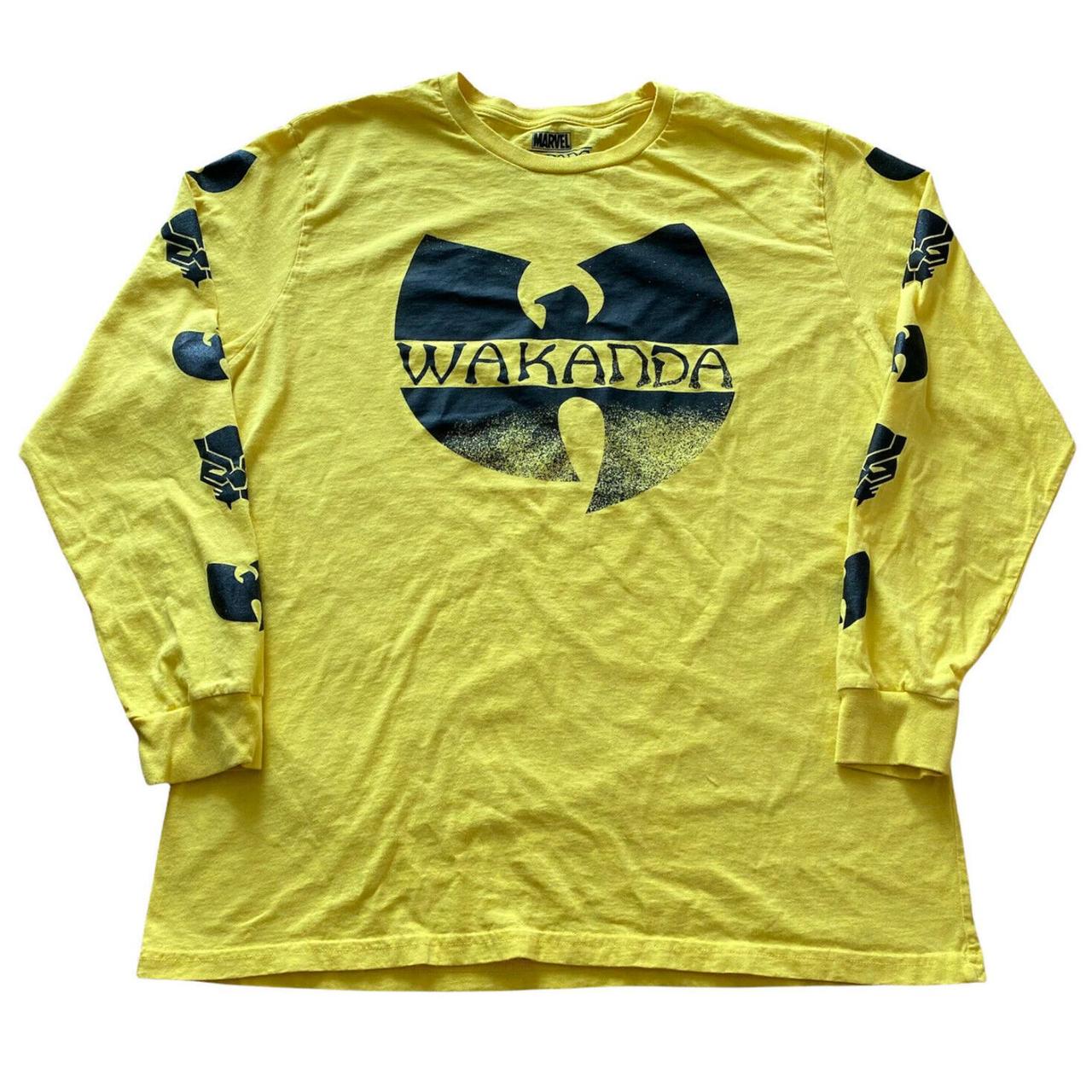 yellow long sleeve wu tang shirt