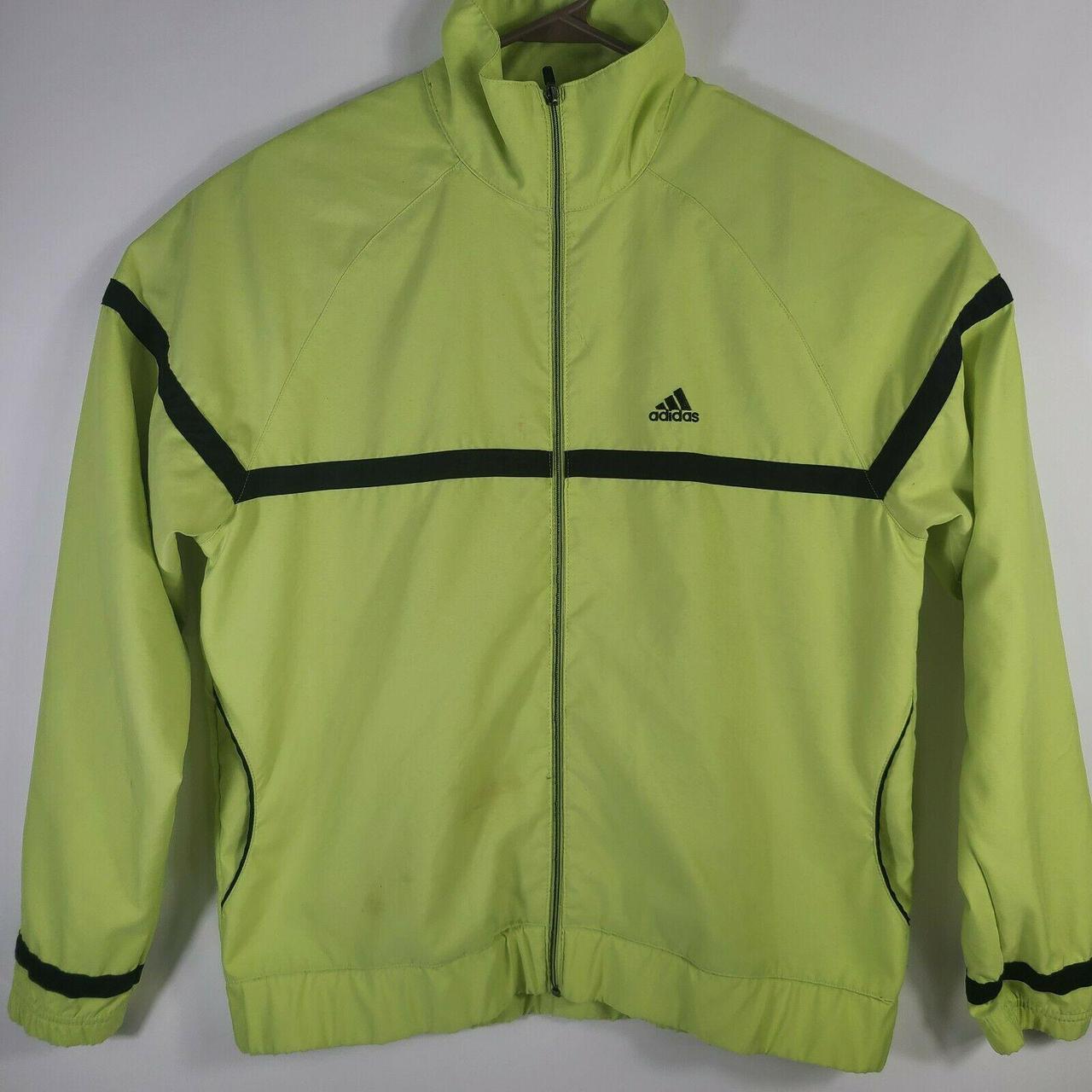 adidas lime green windbreaker