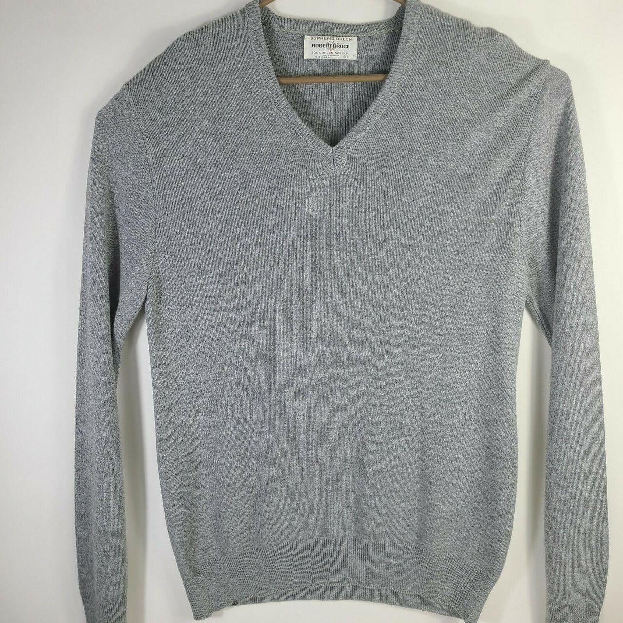 VTG ROBERT BRUCE XL V NECK SWEATER ACRYLIC PULLOVER... - Depop