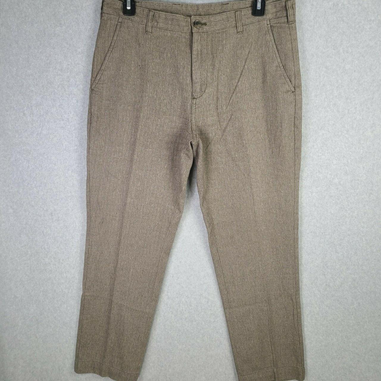 BROOKS BROTHERS PANTS 36X32 MENS 100% COTTON BROWN... - Depop