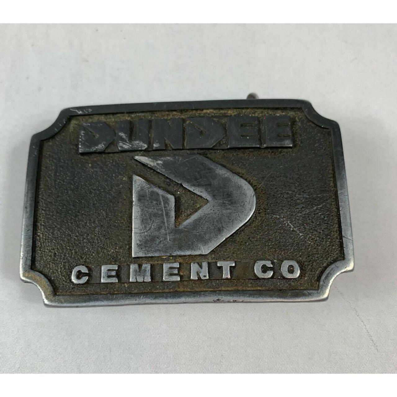 VINTAGE DUNDEE CEMENT CO. BELT BUCKLE BY CARDINAL... Depop