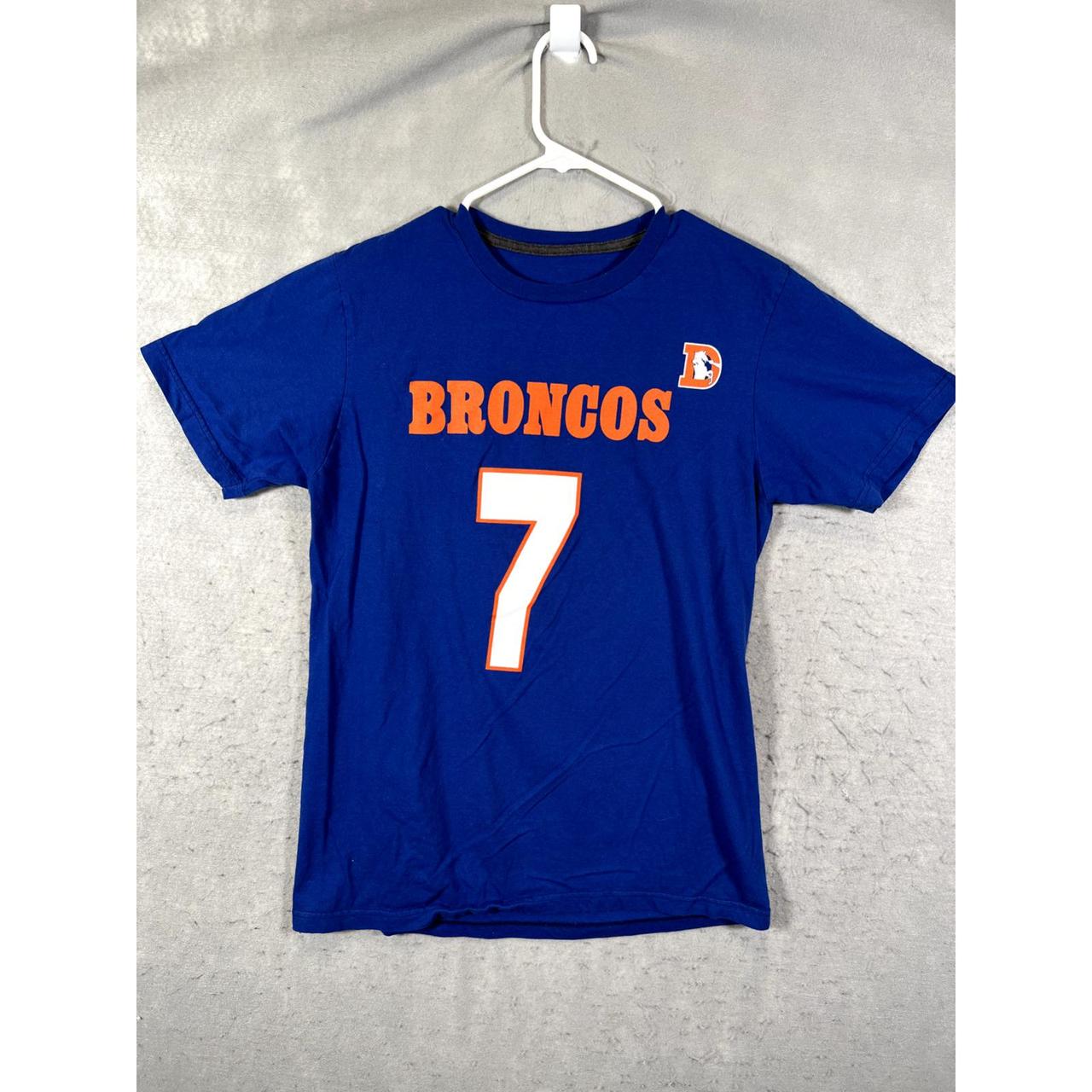 NFL Team Apparel Mens Denver Broncos T-Shirt, Blue - Size XL