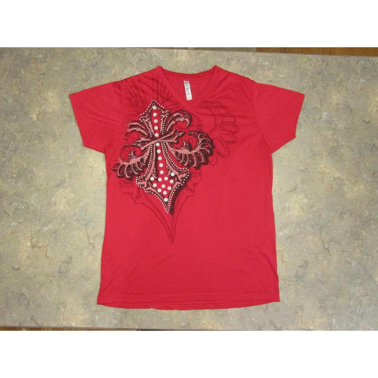MEN&rsquo;S TRUE ROCK T SHIRT SIZE V-NECK XL RED SIZE:&mldr; - Depop