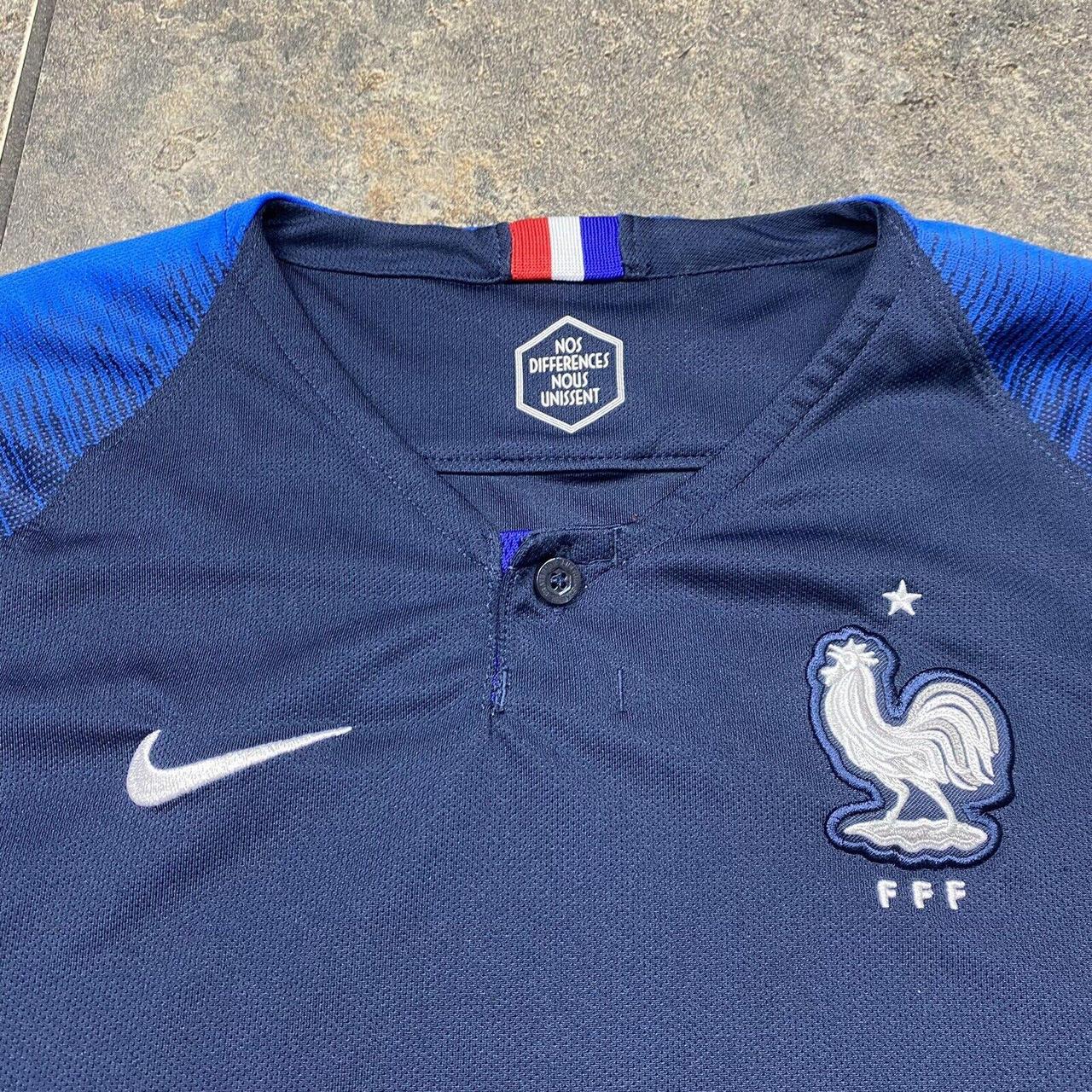 2018 BOYS/KIDS NIKE DRI-FIT FFF FRANCE SOCCER JERSEY... - Depop