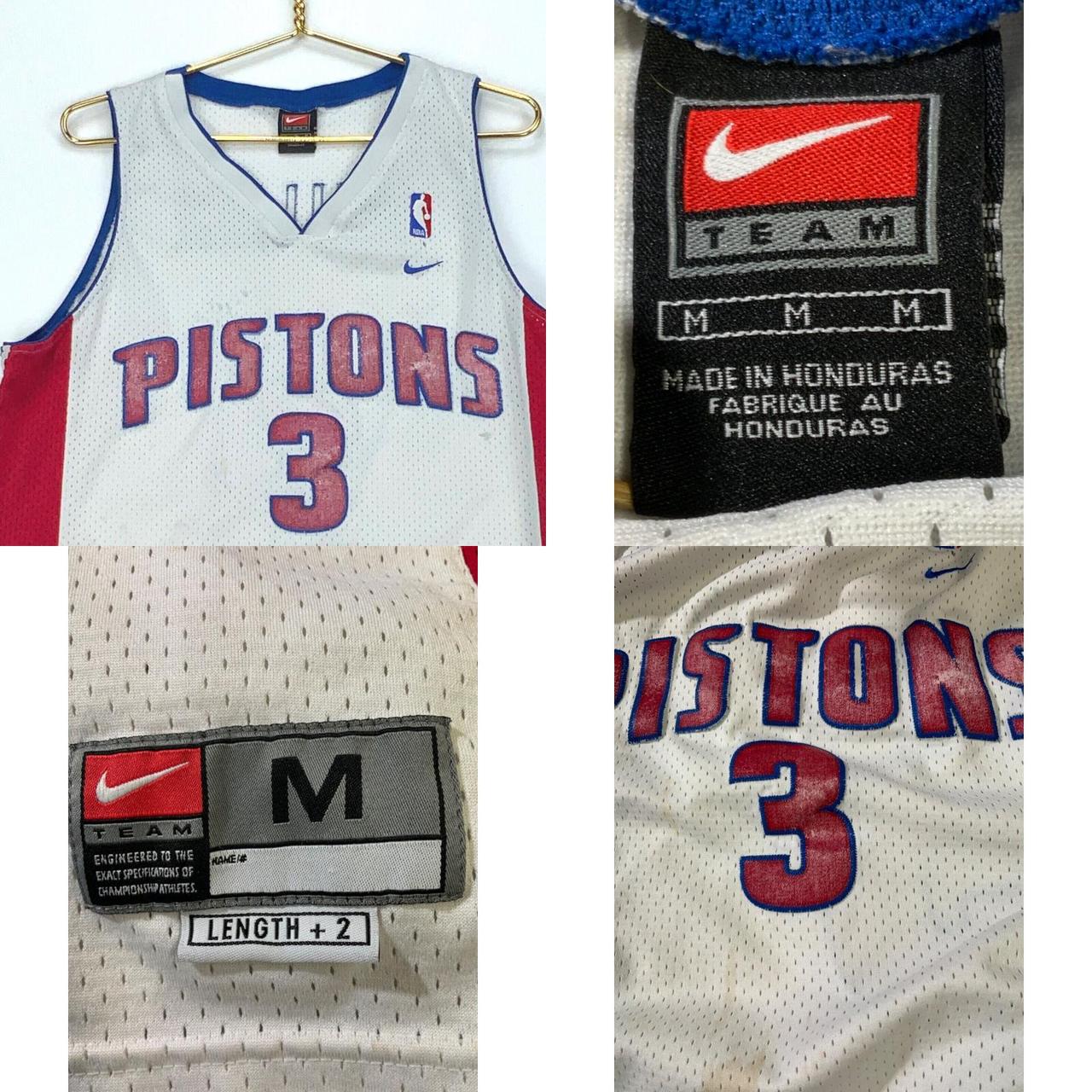 Vintage Nike NBA Detroit Pistons Ben Wallace #3 Jersey Size 56.
