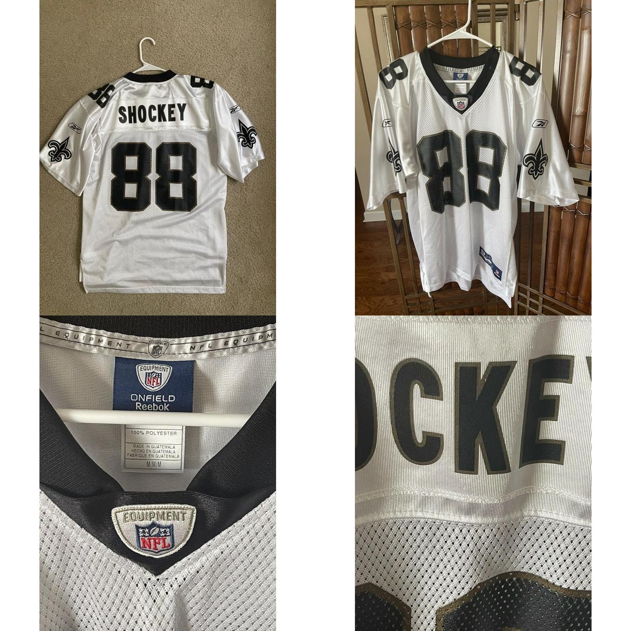 JEREMY SHOCKEY NEW ORLEANS SAINTS REEBOK MEN'S WHITE - Depop