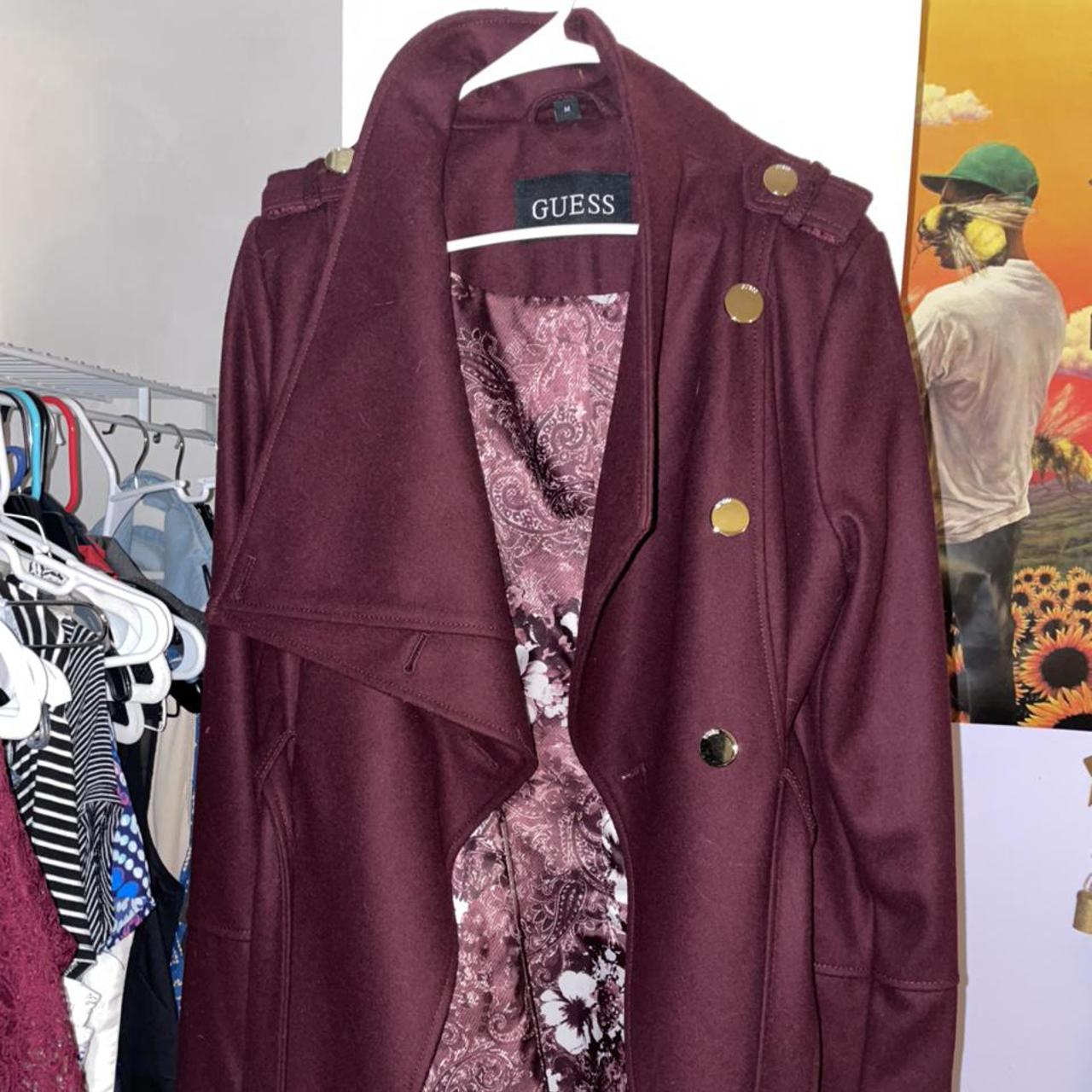 Guess sales maroon coat