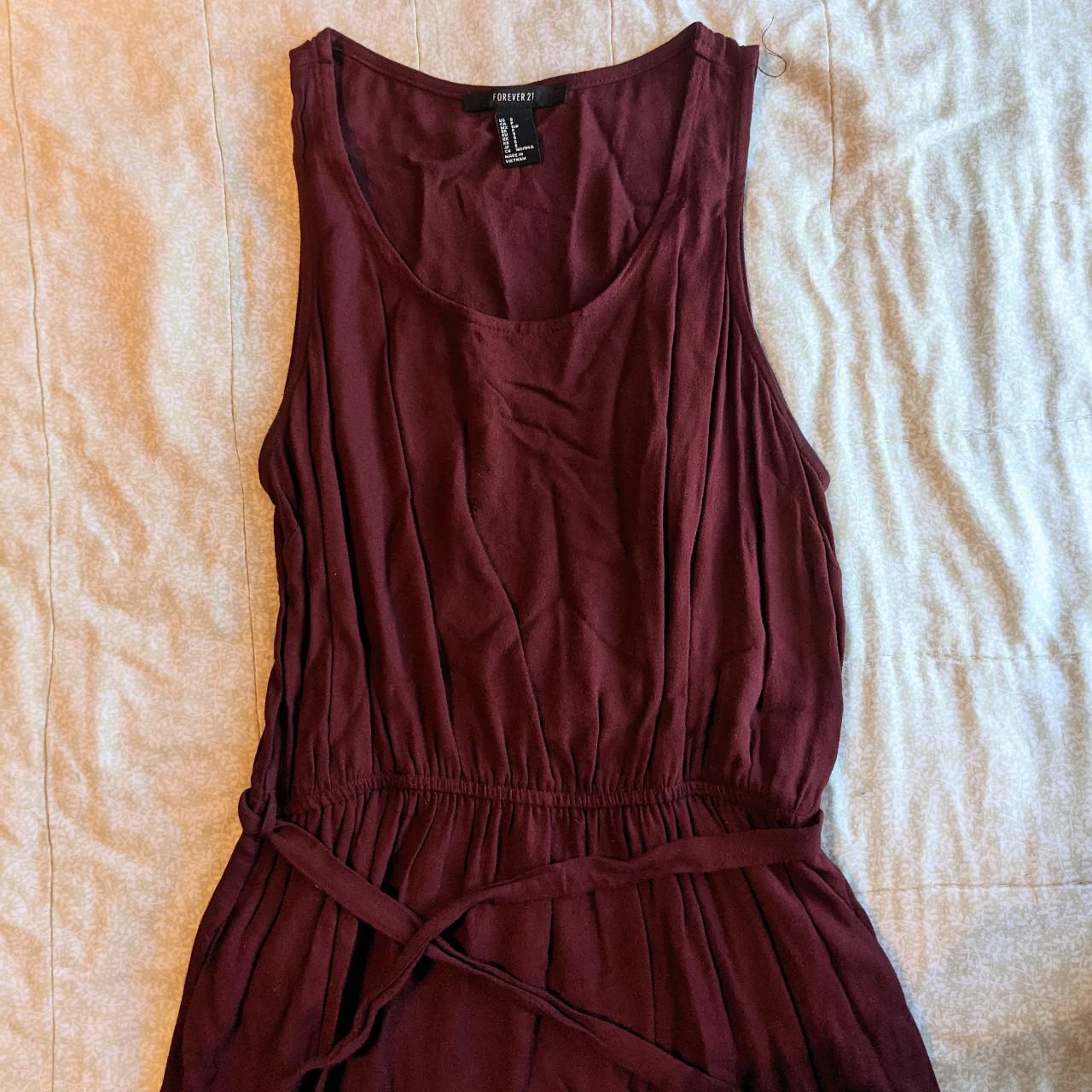 Product Image 1 - Burgundy mid length dress. A