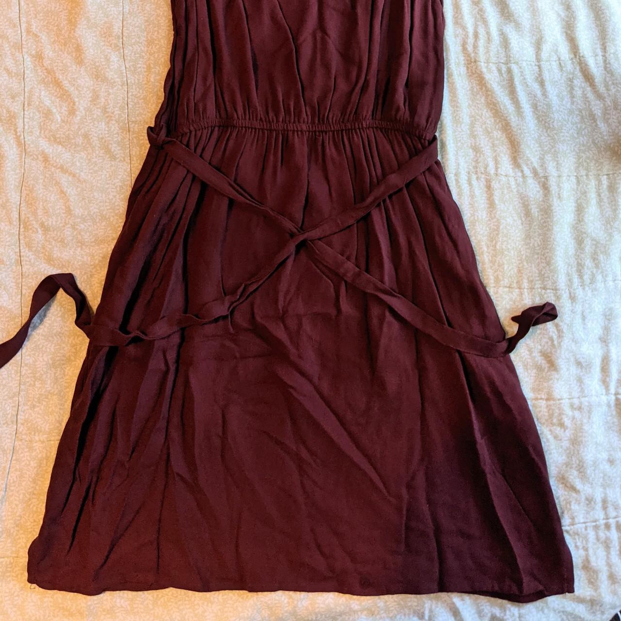 Product Image 2 - Burgundy mid length dress. A