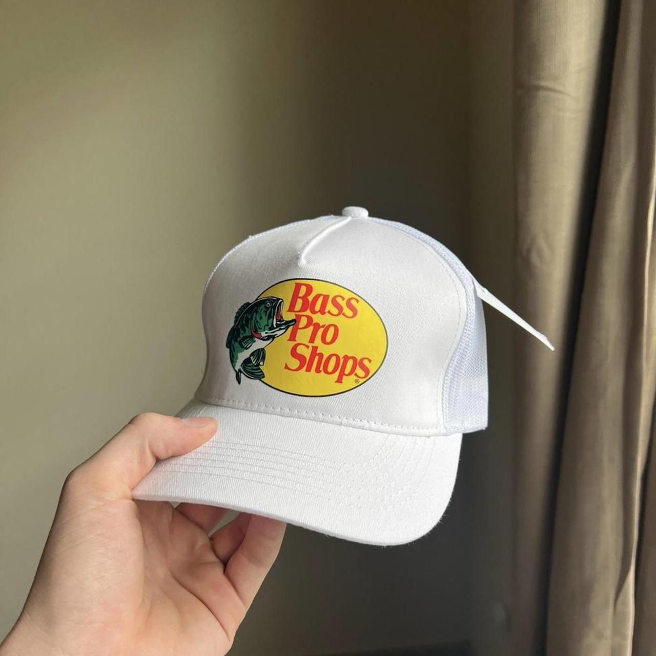 Bass pro shops white trucker hat - Depop