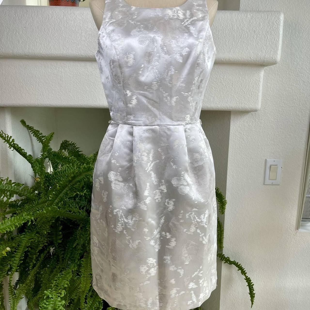 white house black market silver dress