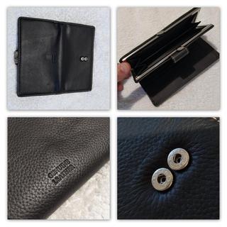 Guang Tong Genuine Black Leather Womens Ladies trifold Wallet Purse Small