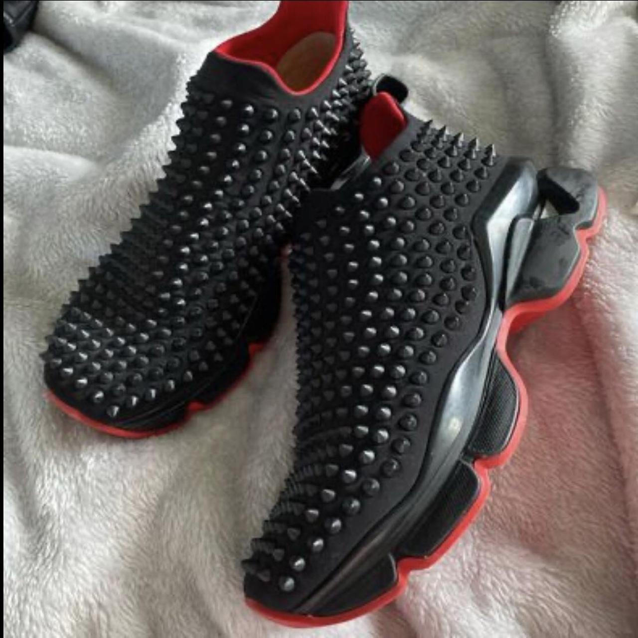 Christian Louboutin stud trainers - Depop