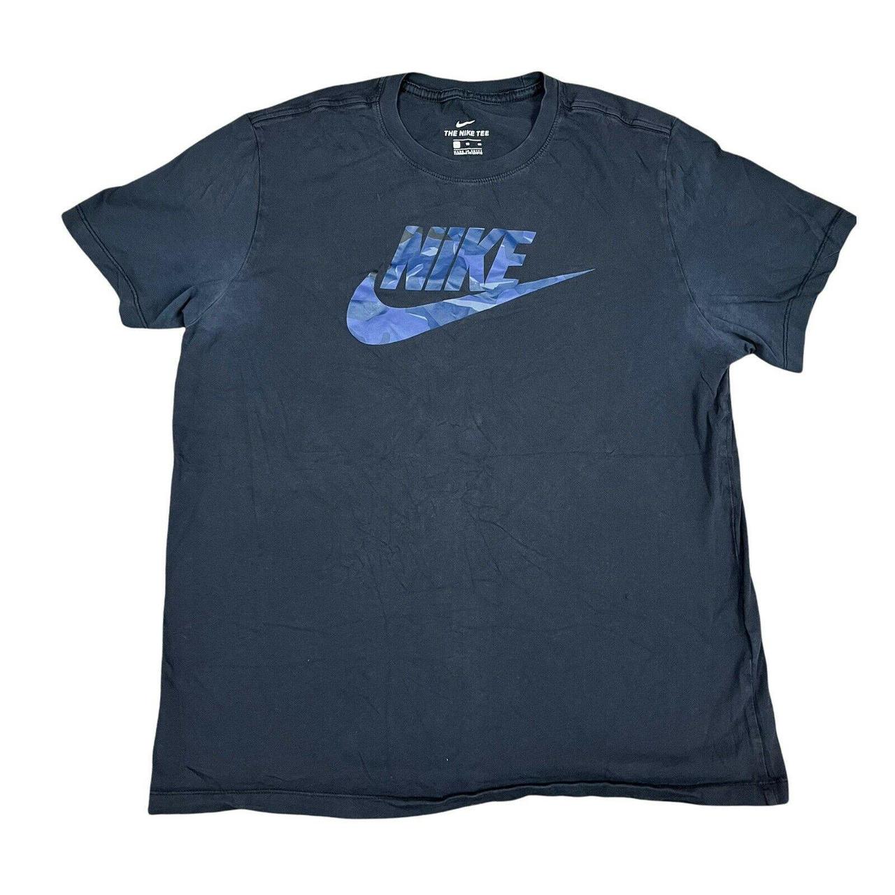 royal blue and black nike shirt