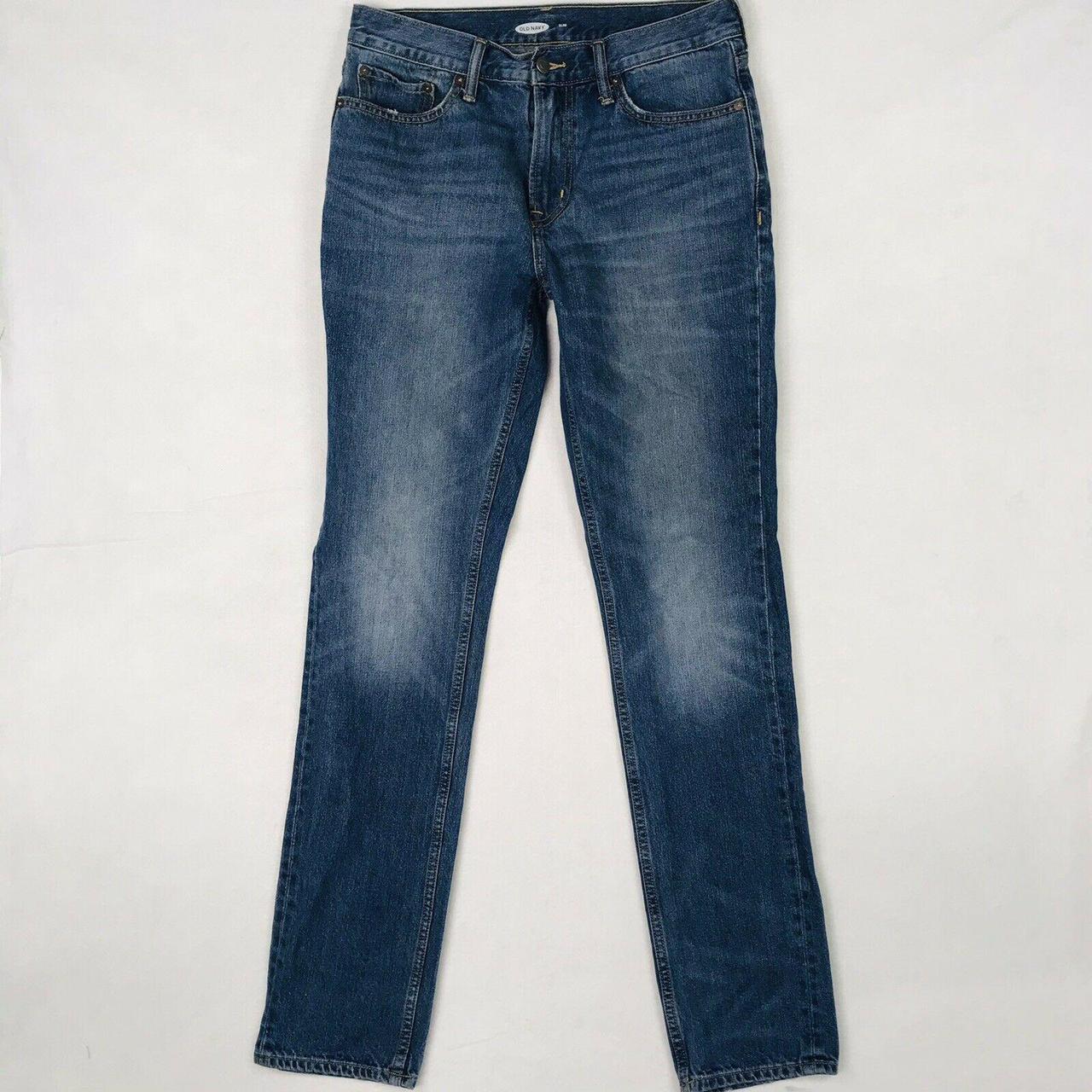 Old Navy Slim Straight Leg 30x34 Blue Jeans Act... - Depop