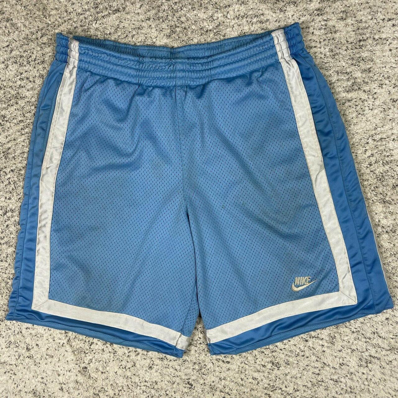 Nike Basketball Shorts Men Medium Mesh Columbia Blue... - Depop