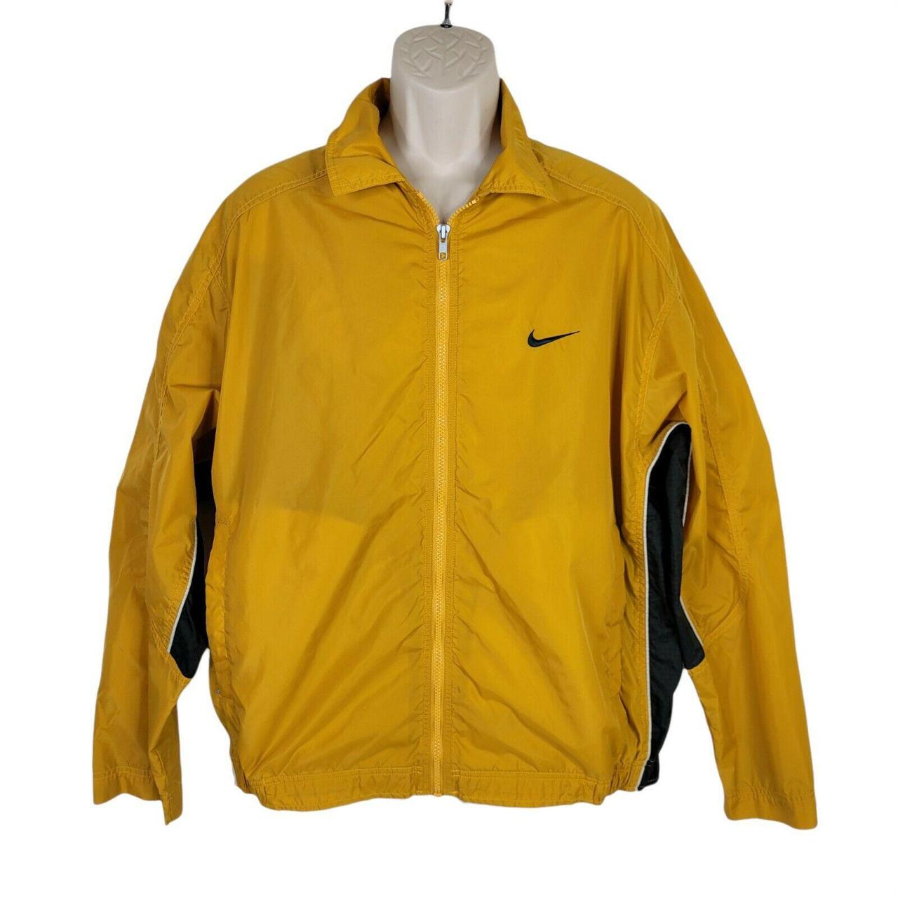 nike black and yellow windbreaker