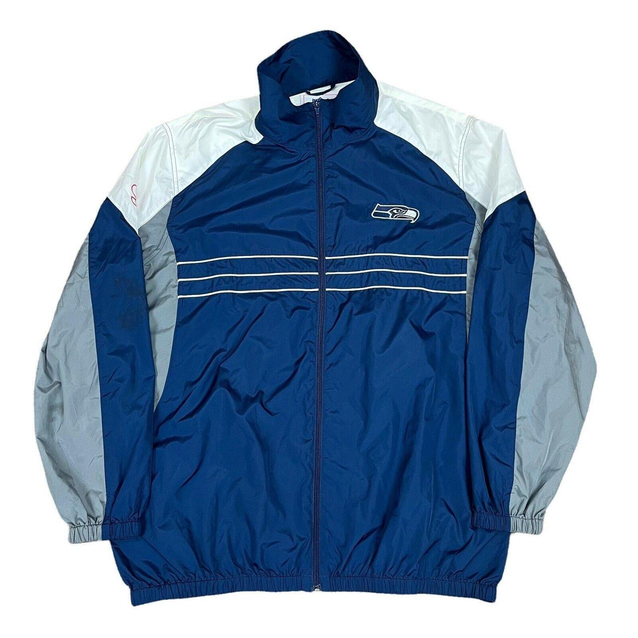 NFL Mens Seattle Seahawks Jacket, Blue, Large (Regular)