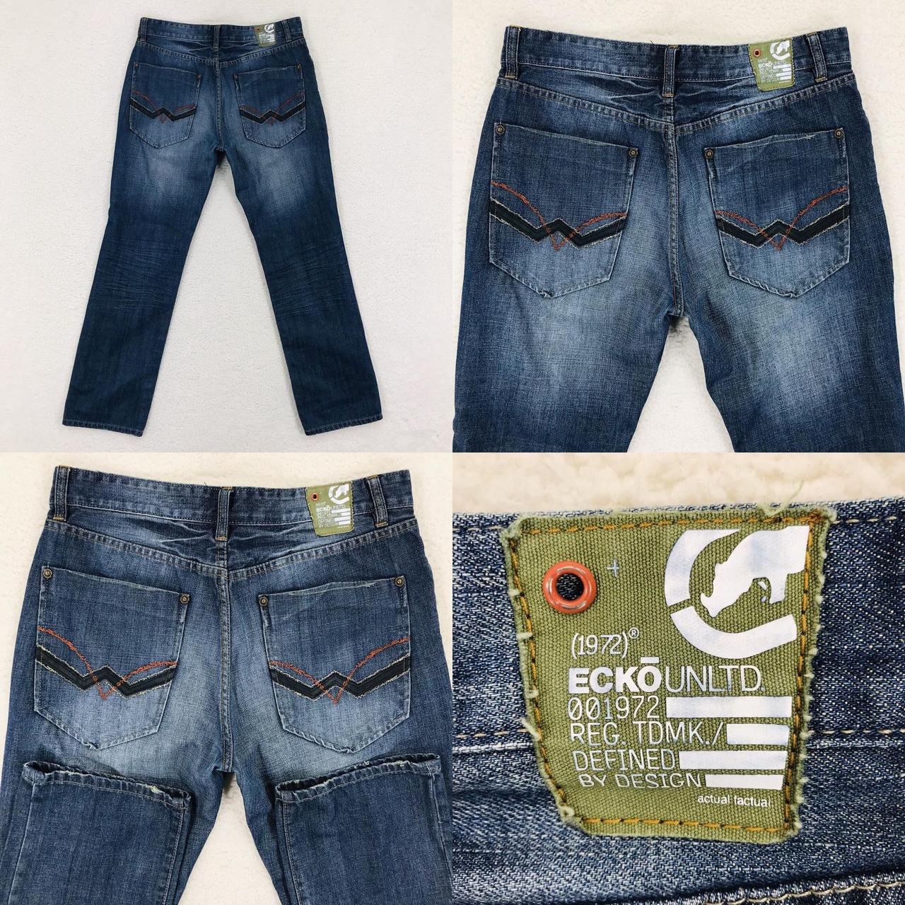 Ecko Unltd Jeans Mens 34x31 Straight Fit Blue Denim... Depop