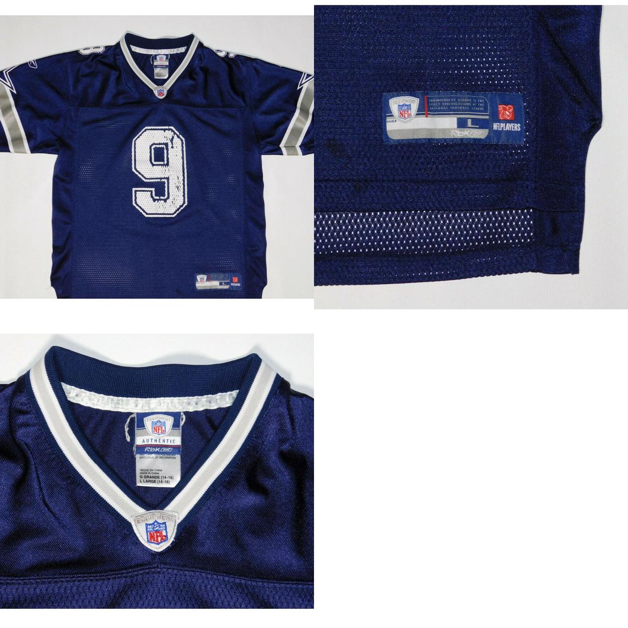 TONY ROMO Dallas Cowboys Reebok Authentic Jersey Mens LWhite #9 NFL  Football