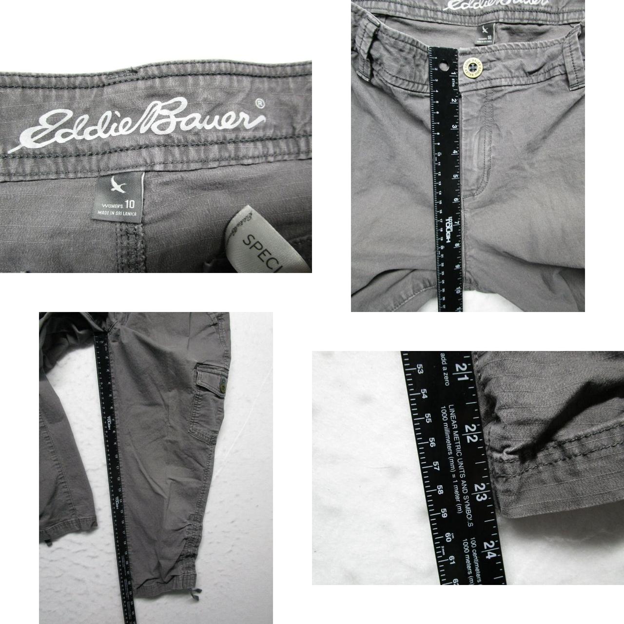 Eddie Bauer Cargo Pants Womens 10 Mid Rise Gray... Depop