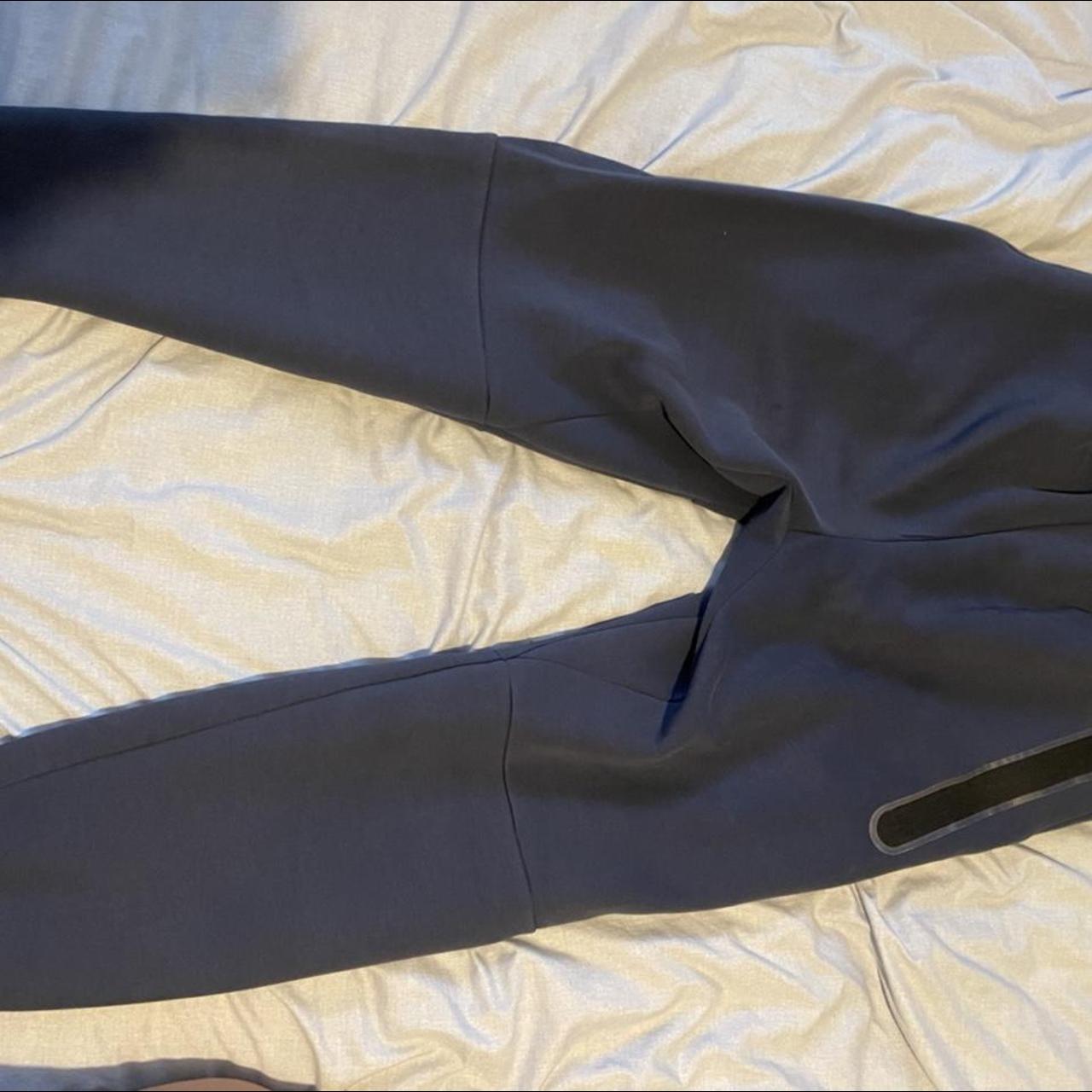 Navy Blue Nike tech fleece bottoms Medium - Depop