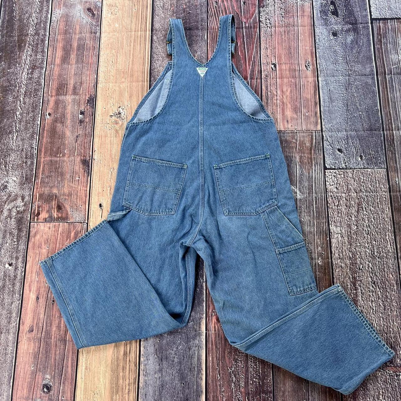 Vintage 90s OskKosh B’Gosh Vestbak Denim Overalls... - Depop