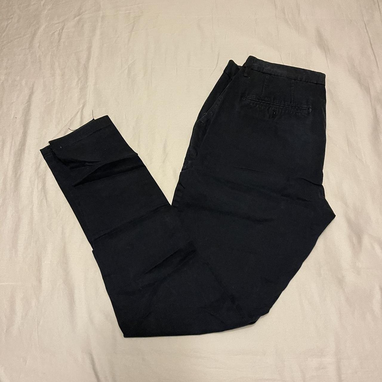 Zara Men's Navy and Blue Trousers | Depop