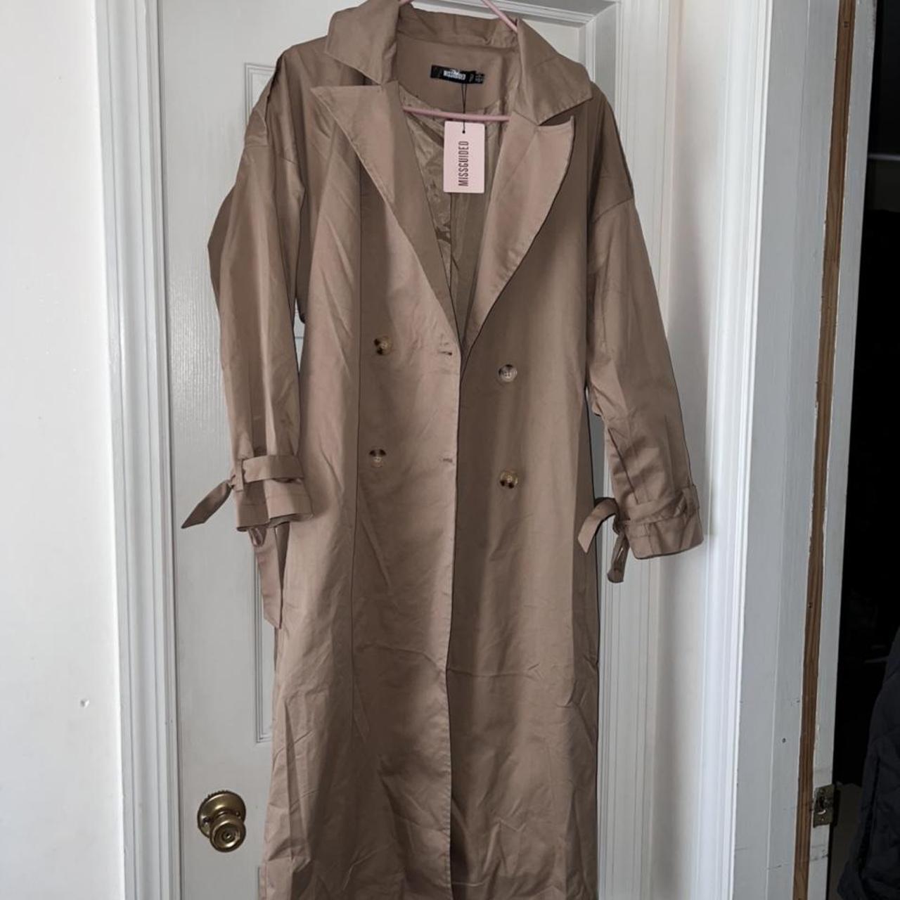 Trench Coat Long Oversized Trench Coat With tie... - Depop