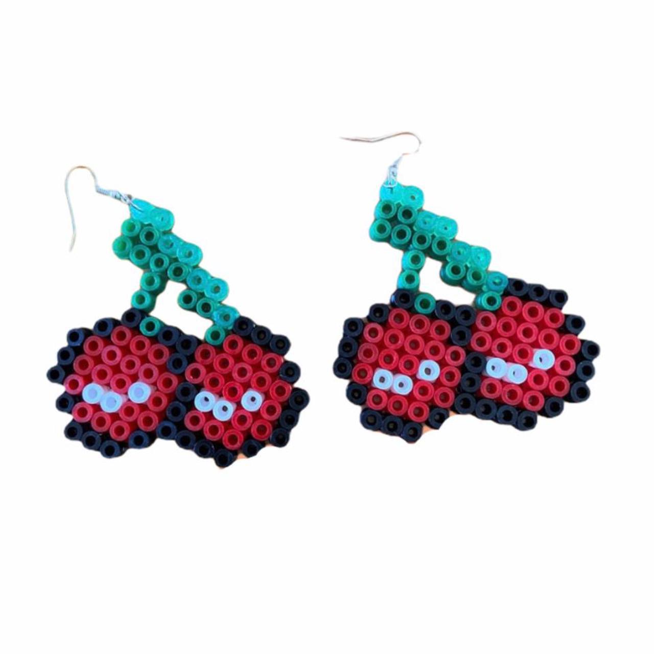 Pixelated Hama beads y2k cute manga cherry