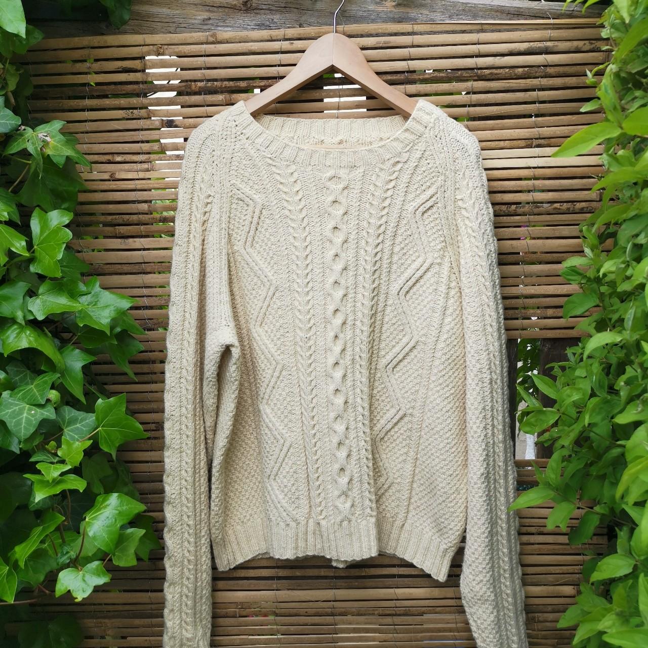 Mens Or Unisex WELSH ARAN Handknitted Vintage Jumper... Depop