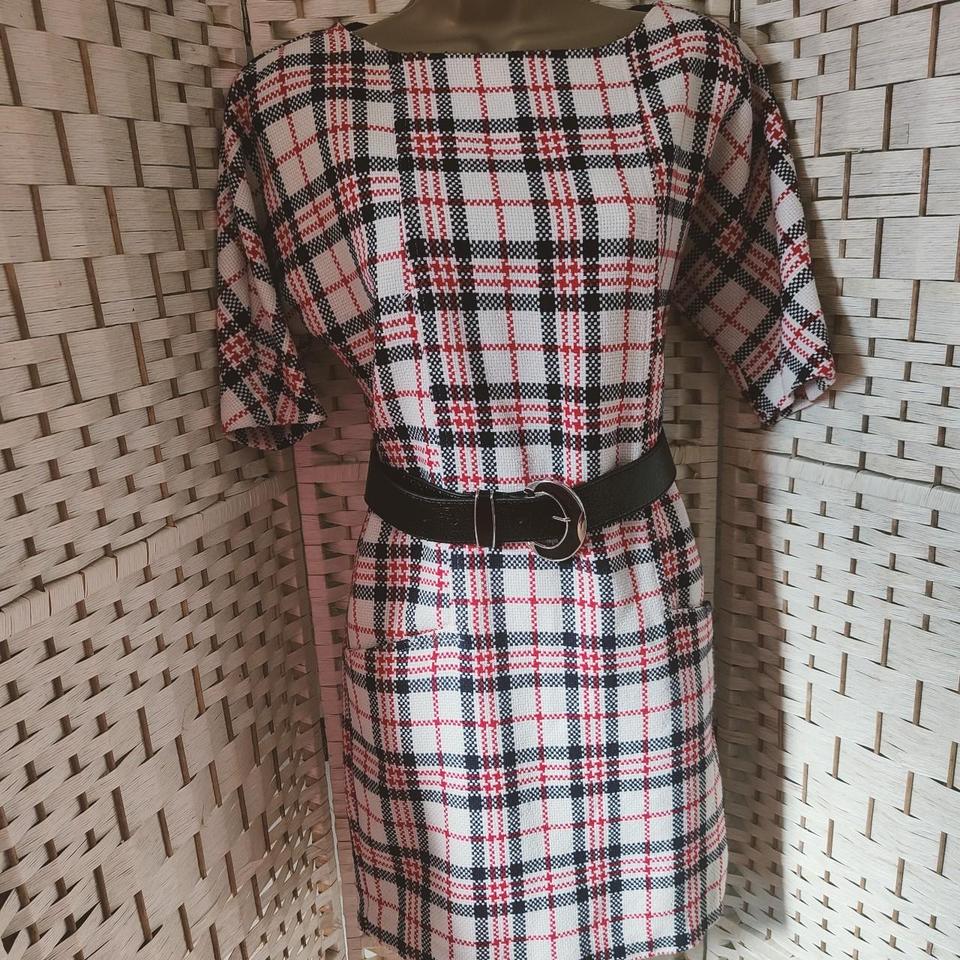 Zara checked hotsell dress with belt