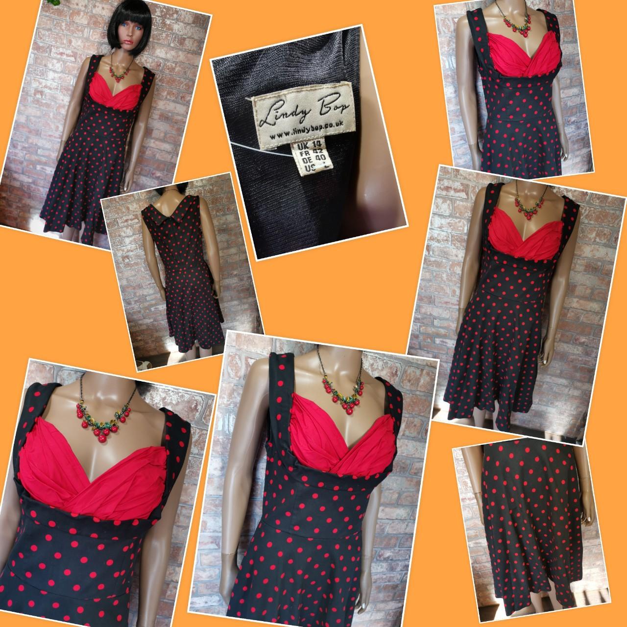 Lindy bop red polka hotsell dot dress