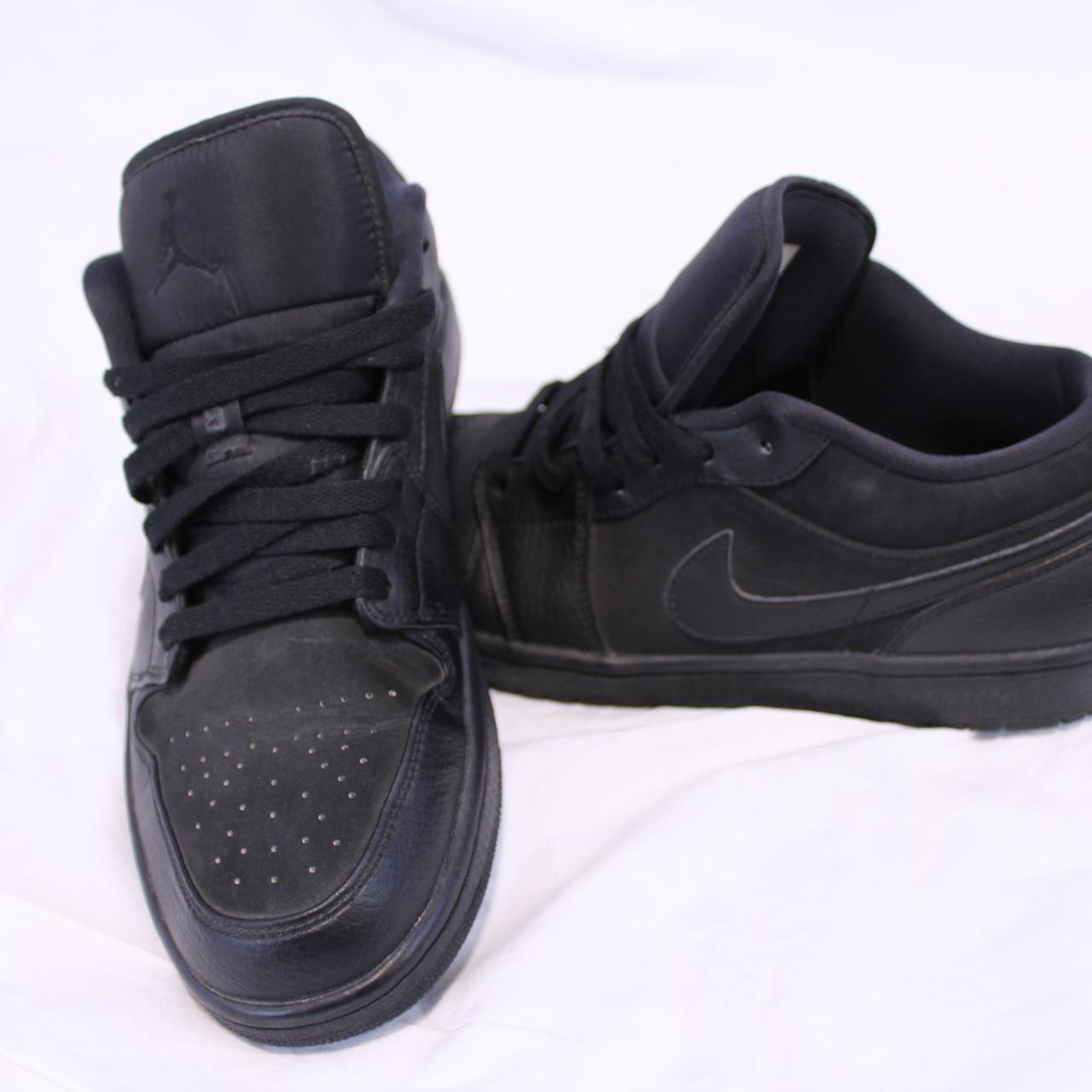 Size 9.5 - Jordan 1 Retro Low Triple Black 2014.... | Depop