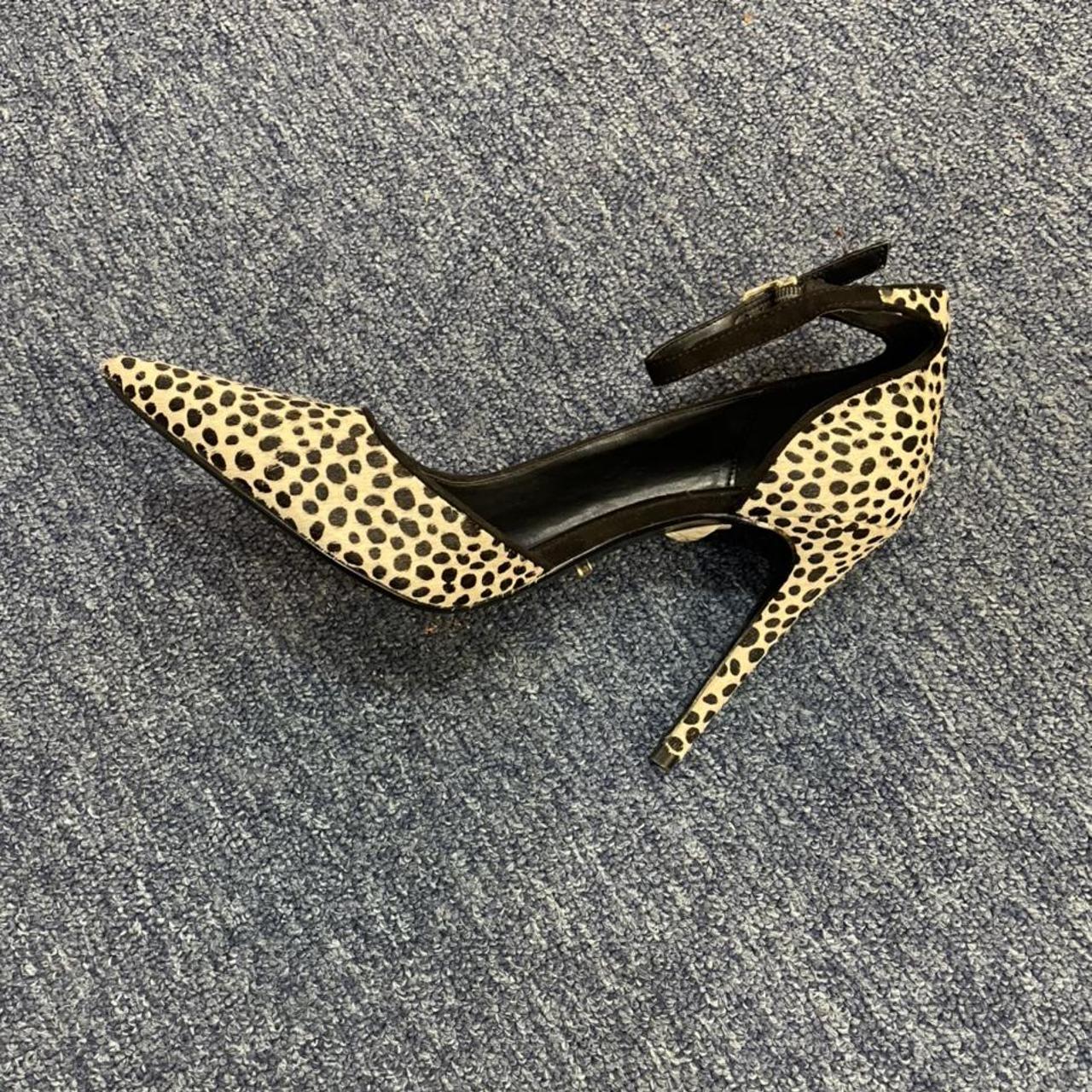 Dune leopard print heels with ankle Depop