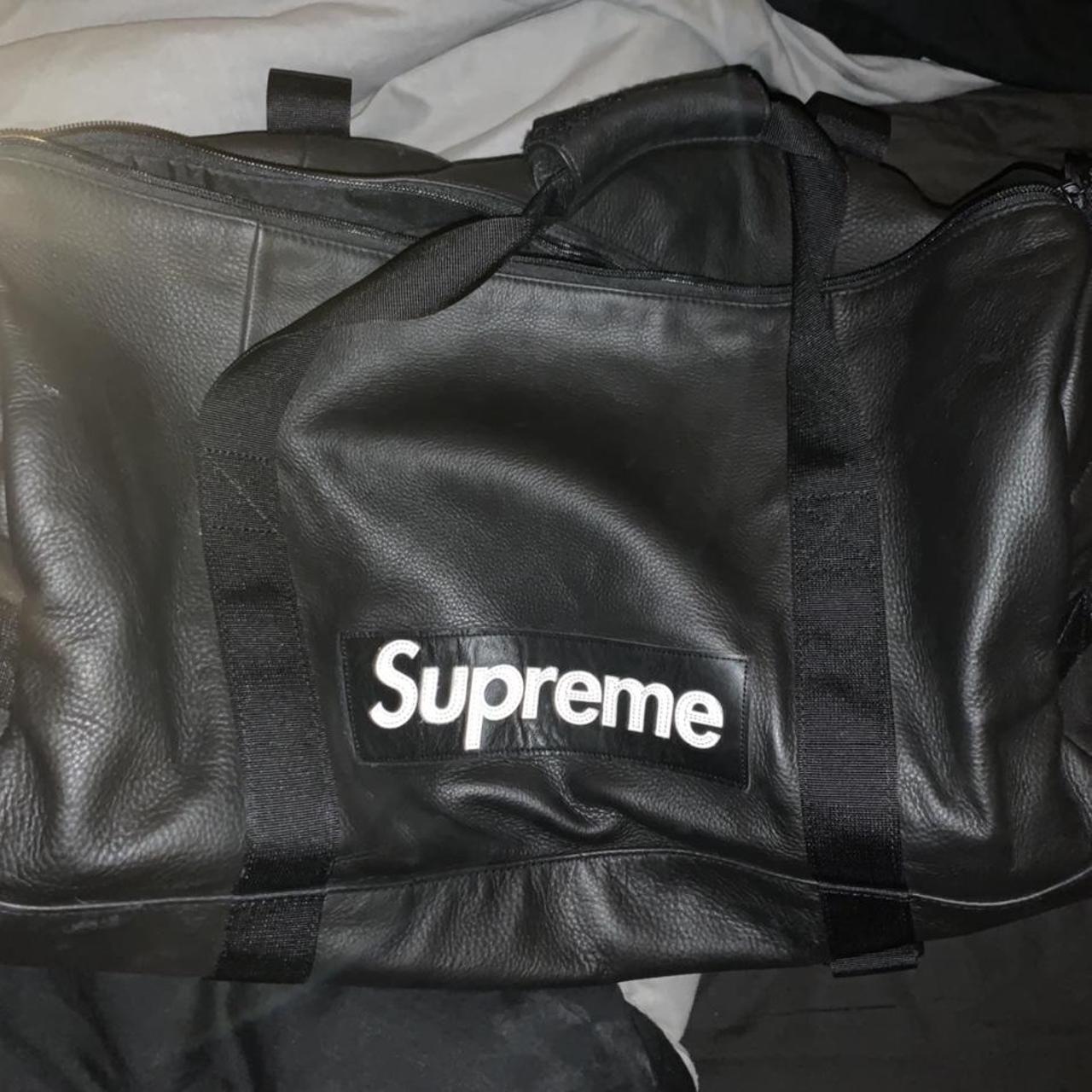 Like new EXTREMELY rare Nike x supreme duffel bag!!... Depop