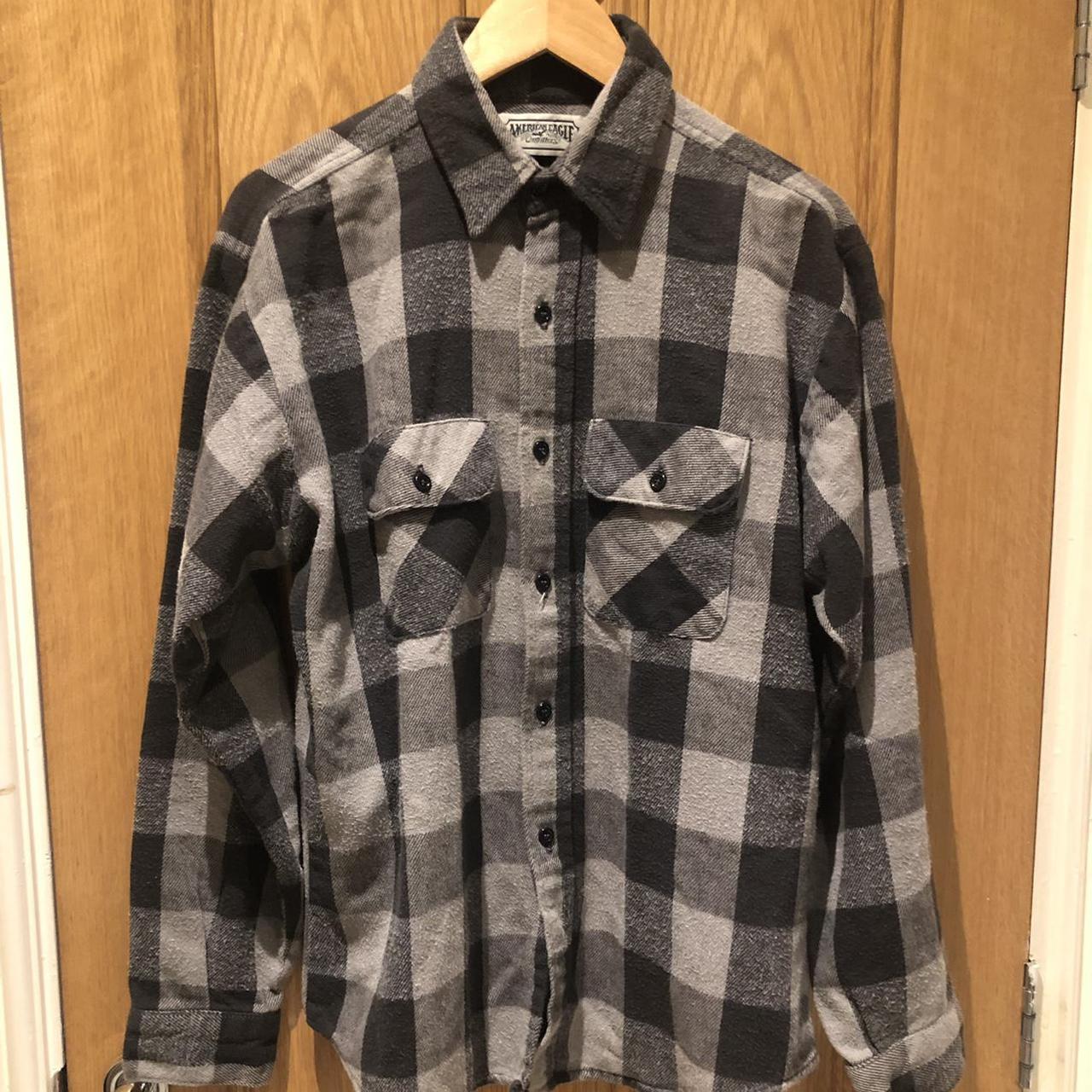 AMERICAN EAGLE OUTFITTERS Classic Grey Flannel... - Depop