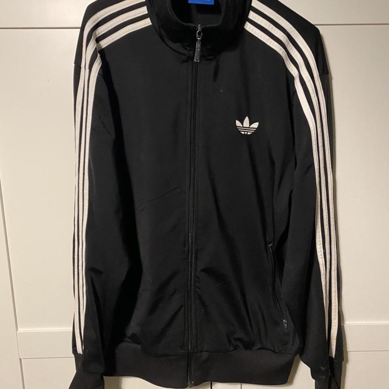 Adidas Men's Black and White Cardigan | Depop