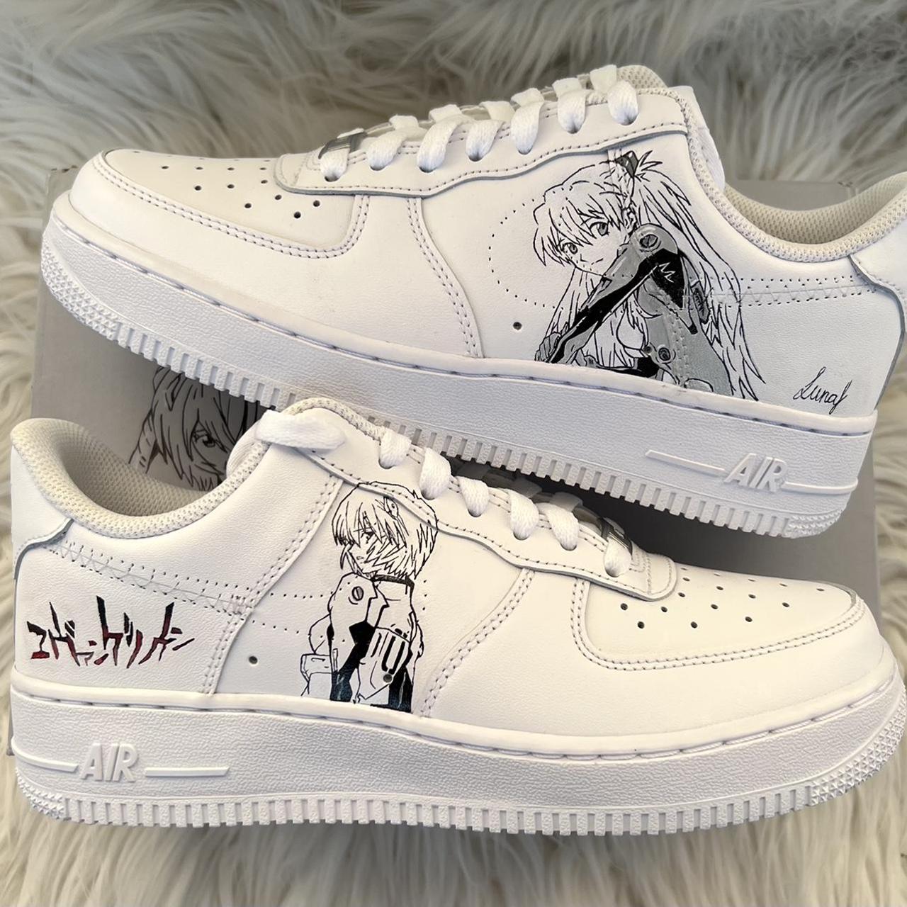Neon Genesis Evangelion Custom Nike Air Force | Depop Neon Genesis Evangelion Custom Nike Air Force | Depop