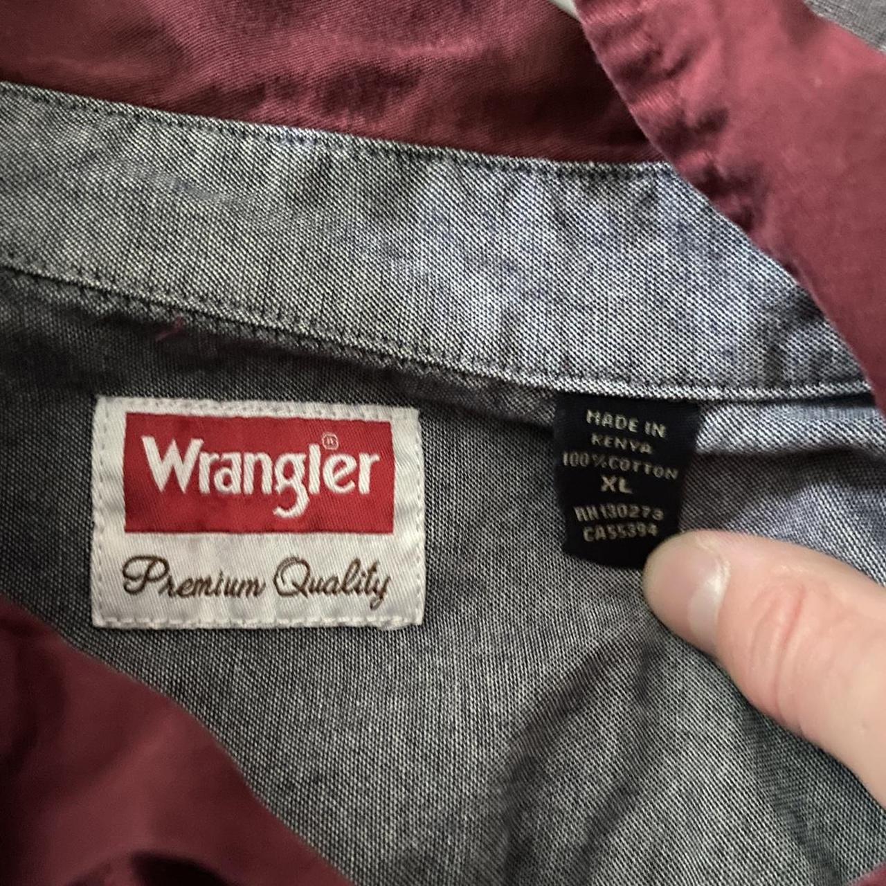 Wrangler Men's Red Shirt | Depop