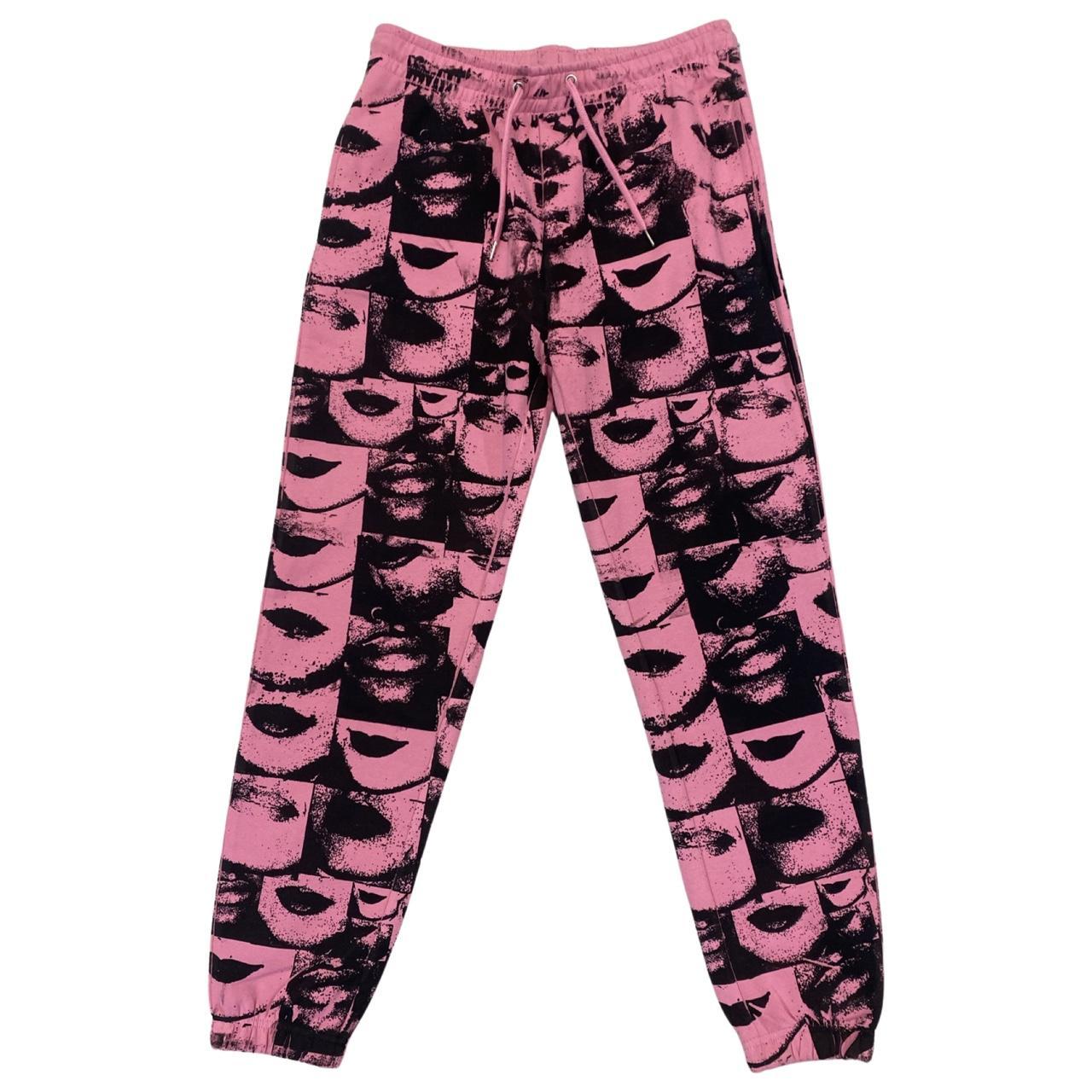 Men's Pink and Black Hoodie Depop