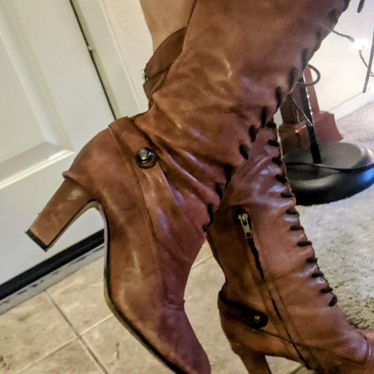 genuine leather lace up boots