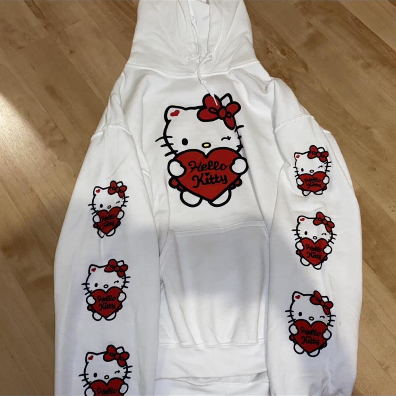 New Girl Order x Hello Kitty white and red heart... - Depop