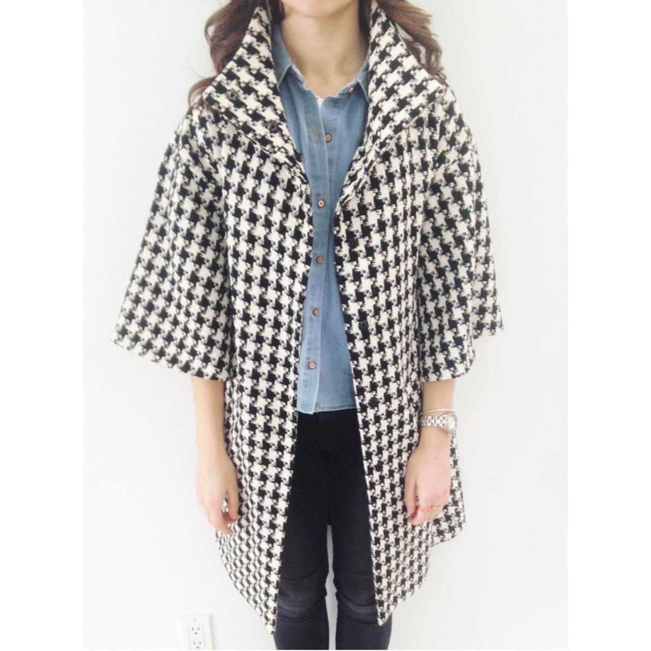 Zara hotsell houndstooth coat